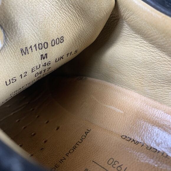 Samuel Hubbard Free Mens Shoes 12 W Black Leather Casual Comfort M1100 main image 5